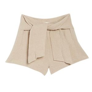 Urban Outfitters Moon River Tie Waist Linen & Cotton Shorts